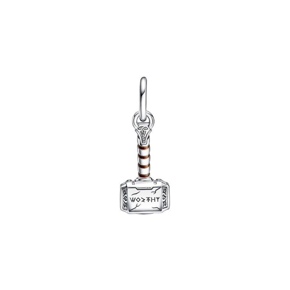 Pandora X Marvel Silver The Avengers Thor's Hammer Dangle Charm
